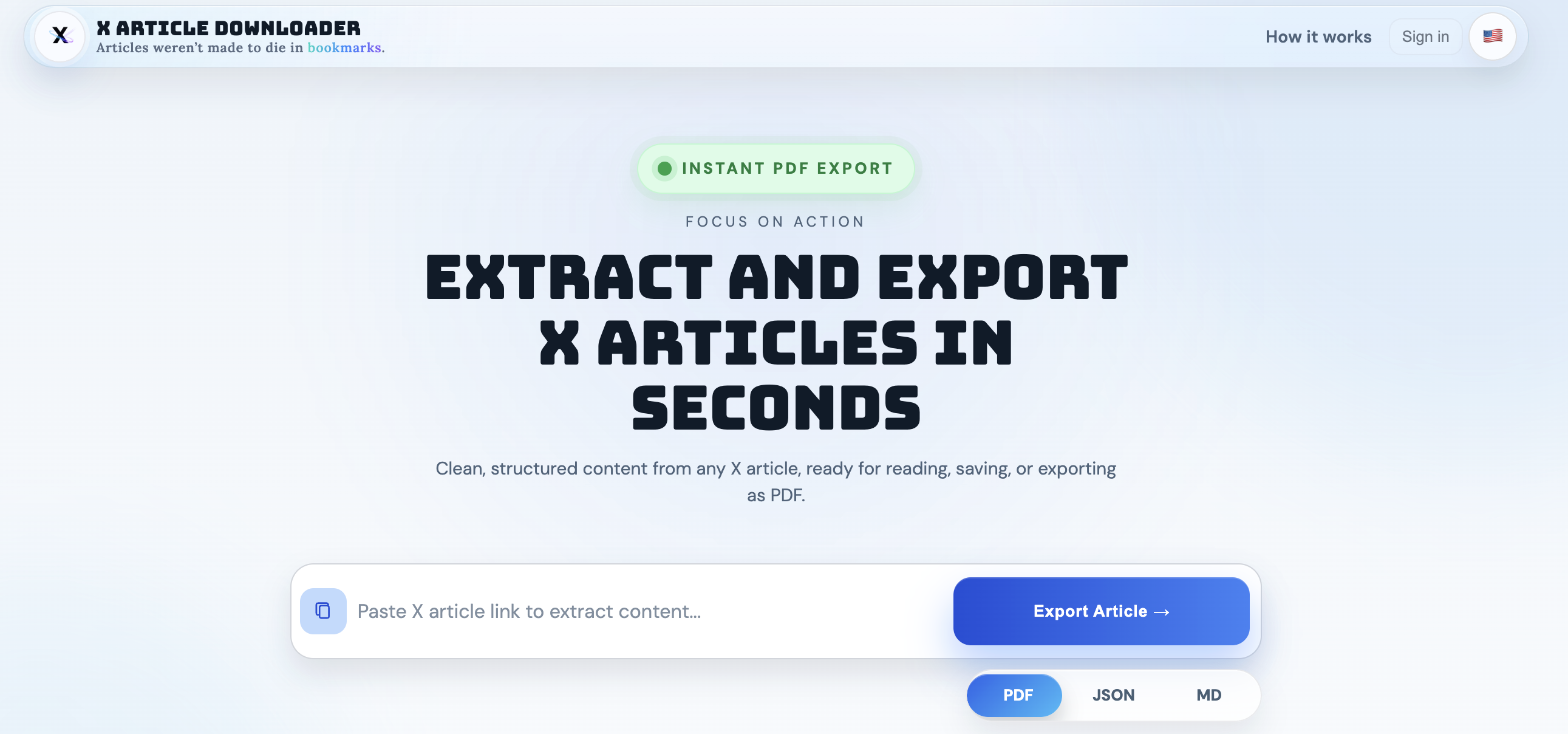 X Article Downloader preview